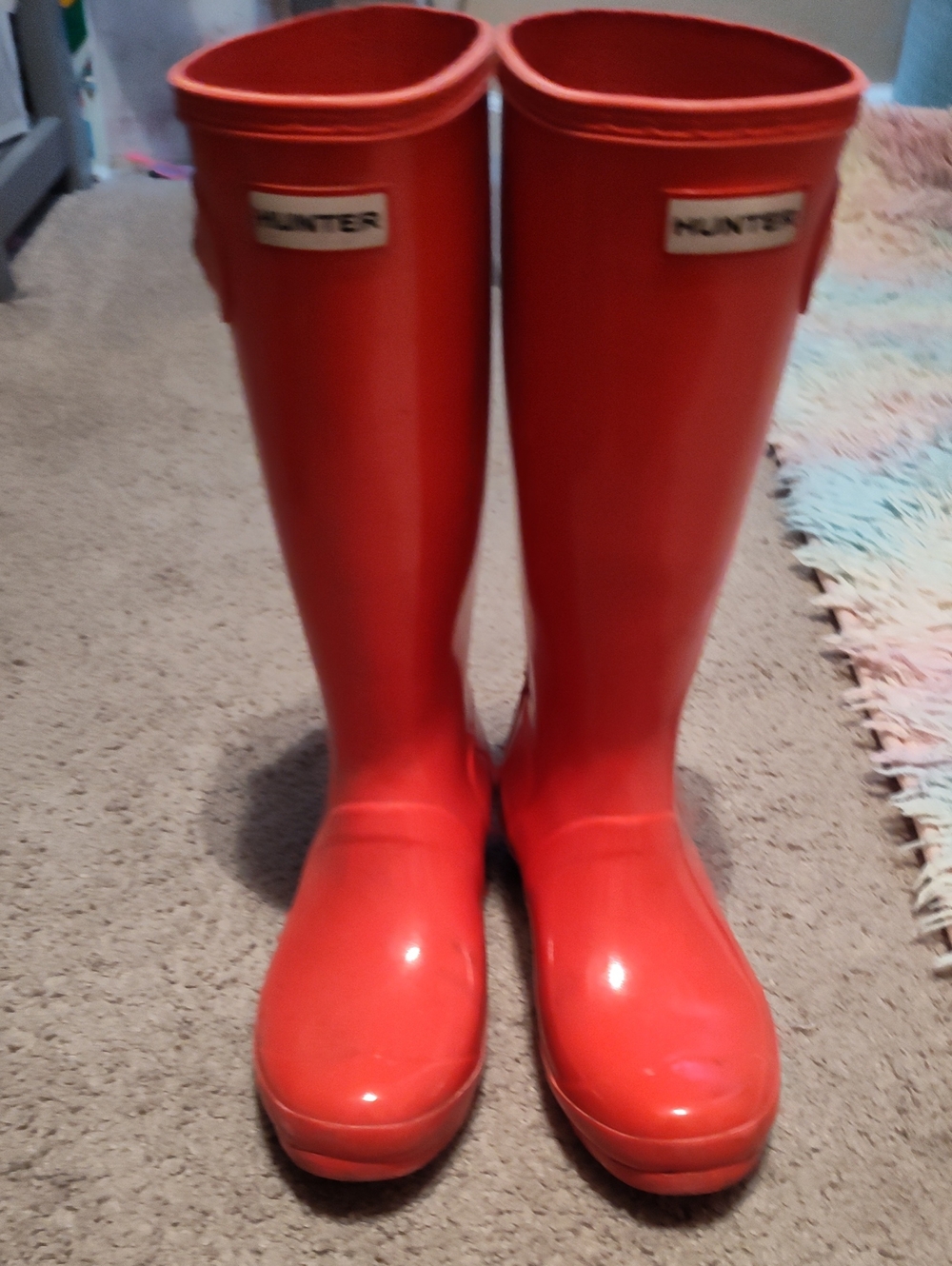 Hunter Tall Gloss Red Waterproof Boots